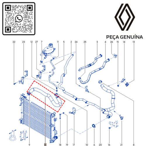 RN 15172R 215015172R MANGUEIRA SUP. DO RADIADOR MOT 1.6 8V K7M LOG IISAN II 14... 4